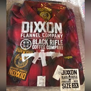 Dixxon Black Rifle Company Fireside-Red BNIB Men's 3XL Flannel Shirt